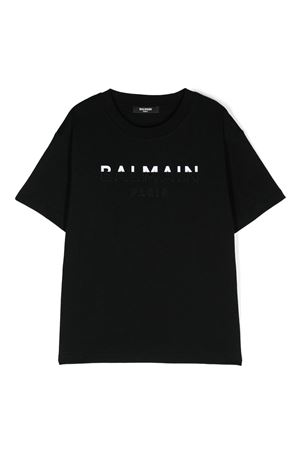 tshirt in cotone nero BALMAIN PARIS KIDS | BV8Q01Z1751930